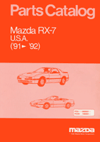 1991-1992 RX-7 Parts Catalog