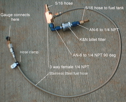 Fuel filter & gauge hose