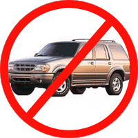 No SUV's